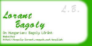 lorant bagoly business card